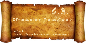 Offenbacher Mercédesz névjegykártya